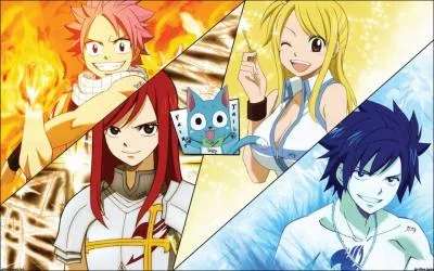 Natsu, Lucy, Grey, et Erza sont les plus forts de la guilde.