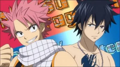 Natsu et Grey sont souvent en comptition.