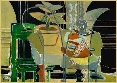 Qui a peint Intrieur avec palette ?