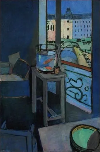 Qui a peint Intrieur au bocal de poissons rouges ?