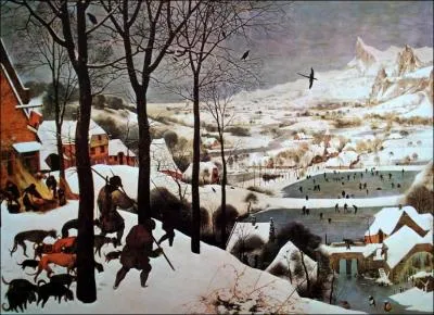 Qui a peint ces chasseurs sous la neige ? (CLIQUEZ sur l'image pour l'agrandir. )