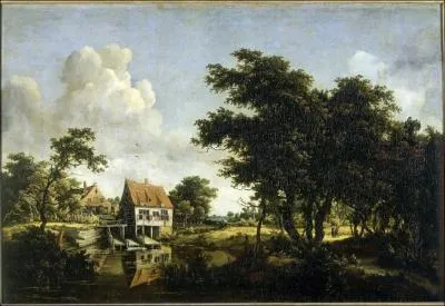 Qui a peint ce moulin  eau ? (CLIQUEZ sur l'image pour l'agrandir. )