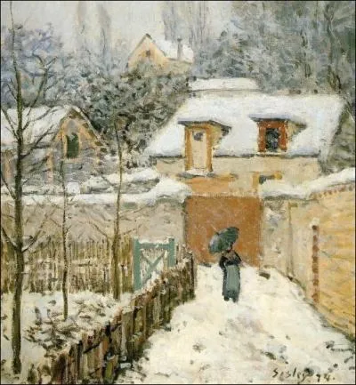 Qui a peint ce villge enneig ? (CLIQUEZ sur l'image pour l'agrandir. )