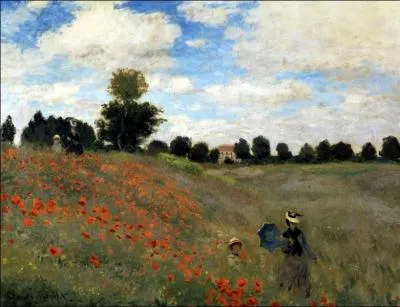 Qui a peint ce paysage aux coquelicots ? (CLIQUEZ sur l'image pour l'agrandir. )