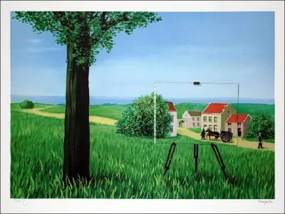 Qui a peint ce paysage en trompe l'oeil intitul  La belle captive  ?