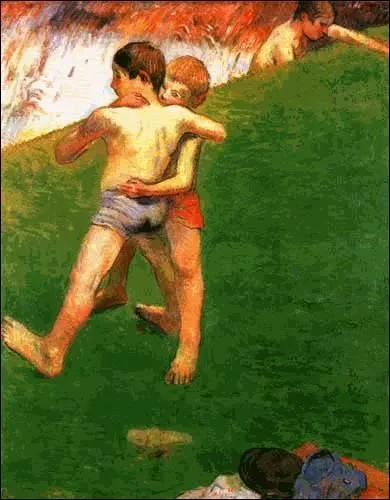 Qui a peint Les enfants luttant ?