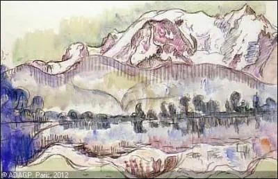 Qui a peint Le Mont blanc et le lac d'Annecy ?