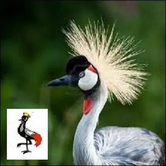 Quel pays arbore une grue royale sur son tendard national ?