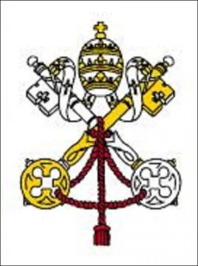 Quel Etat affiche une cl en argent, une cl en or et une tiare sur son drapeau ?