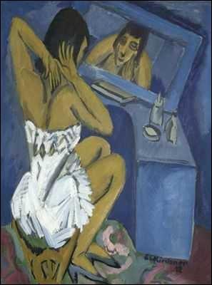 Est-ce Kirchner qui a peint Femme au miroir ?