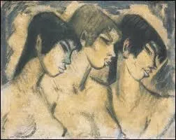 Est-ce Kirchner qui a peint Trois filles de profil ?
