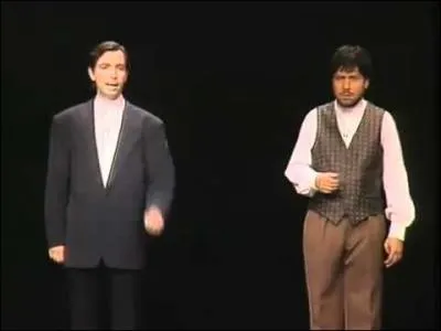  C'est vous qui voyez !  . Dans ce duo d'humoristes, lequel porte la barbe ?