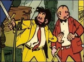 Dans la bande dessine  Tif et Tondu , quel personnage a une barbe et des cheveux ?