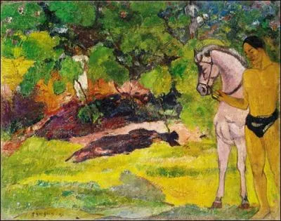 Dans la vanillre, homme et cheval, 1891