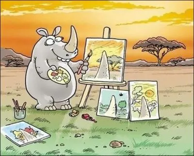 Si le rhinocros est en danger, c'est  cause de sa (ou ses) corne en ivoire !