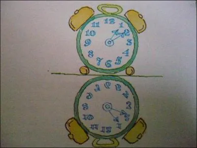 Les reflets sont parfois trompeurs, de vrais mirages ! Combien y a-t-il d'erreurs sur le reflet de ce rveil ?