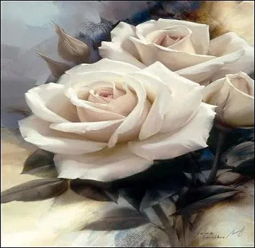 Autour d'elle, il y avait beaucoup de (... ), et surtout, des (... ) et des roses.