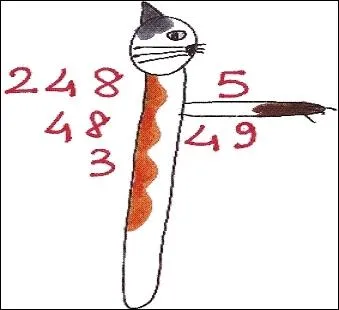 Que va obtenir le matou matheux en effectuant une division ?