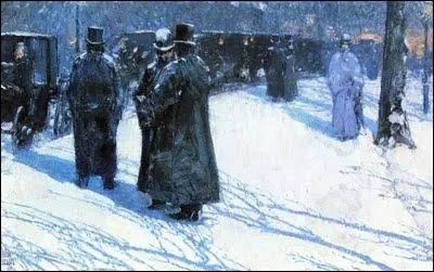 L'attente des cabs la nuit  Madison Square, New-York, 1891