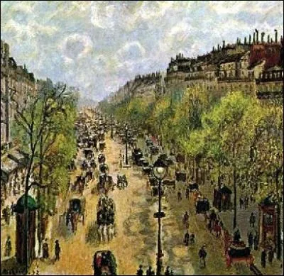 Quel peintre de cette priode faste pour les arts, est par le nom d'une de ses oeuvres  l'origine de l'impressionnisme et de la 1ere Exposition en 1874 de ce mouvement ?