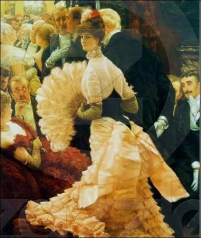 Le mode  Belle Epoque  c'est aussi l'abondance de draperies qui tombent en cascades le long du dos de la jupe des mondaines et appeles ... .