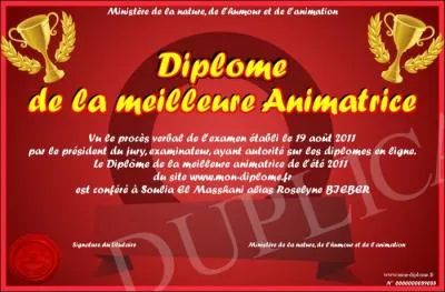 Question bonus - Quelle animatrice a le moins d'enfants ?