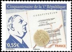 En quelle année a été adoptée par référendum la Constitution de la Ve République française ?