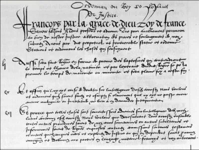 Quelle ordonnance permet, en 1539, le dveloppement d'une puissante administration royale et dclare le franais comme langue officielle du royaume ?