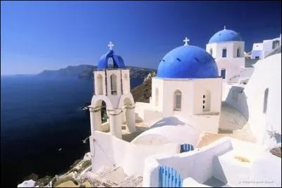 Sur quelle le grecque peut-on admirer cette vue ?