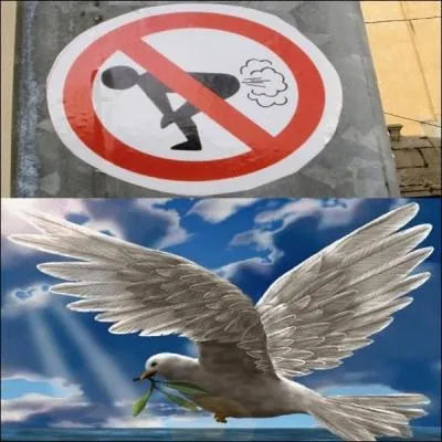 Un pet, la paix, ou les deux ? ... Il faut se serrer la main avant :