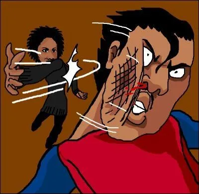  Quelques baffes  prendre / La veille est pour demain / Des baffes  rendre.  