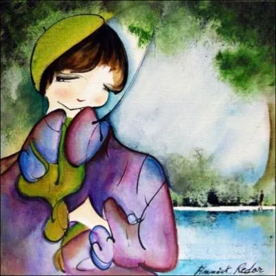 - envelopp dans un grand plaid qui me (... ) contre la pluie et que je (... )