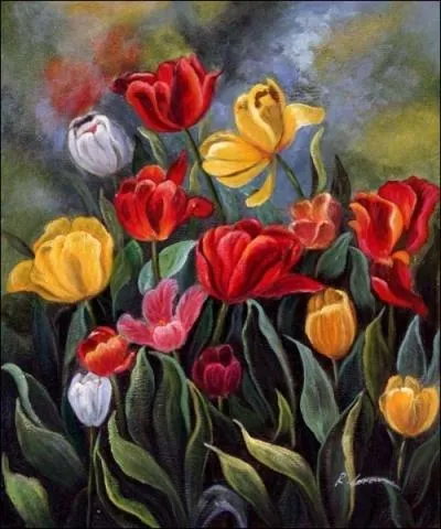 Quand dans la plaine et sur les monts s'(... ) dans l'herbe la tulipe et le jasmin et la violette (... ),