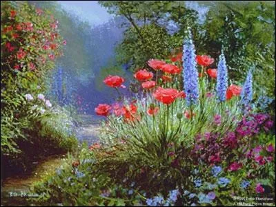 L'clat de l'(... ) du matin et le parfum de l'eau de rose montant des (... ) (... ) la fleur de la (... ).