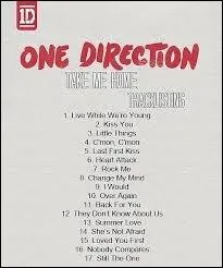 Quelle est la chanson prfre de Zayn dans l'album '' Take me home'' ?