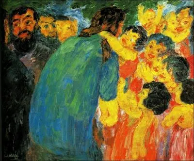 Qui a peint Christ et enfants ?