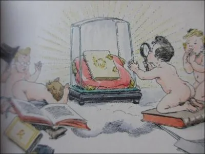 Observez bien cette image attentivement, elle illustre une partie du frontispice d'un ouvrage cher aux bibliophiles. Mais lequel ?