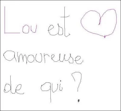 De qui Lou est-elle amoureuse ?