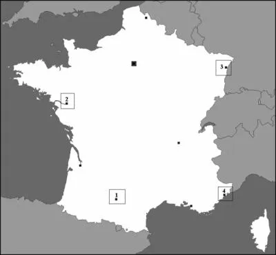  quelle ville du Sud correspond le numro 4 ?