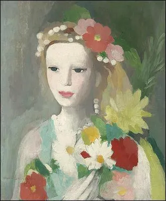 Jeune fille  la guirlande de fleurs.