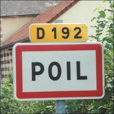 Aprs quelques heures de route j'arrive  Poil, dans la Nivre, quel est le code du dpartement ?