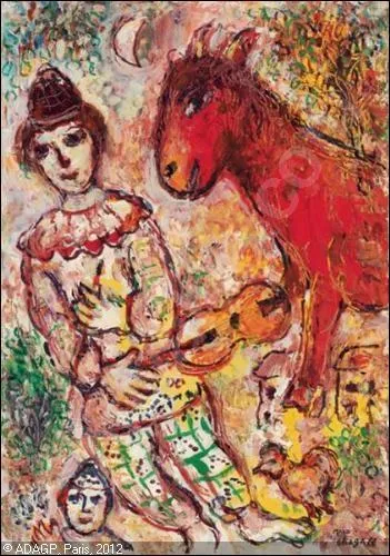 Qui a peint Le clown violoniste et l'ne ?