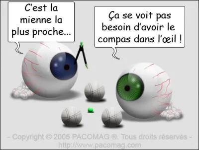 Avoir le compas dans l'il, c'est :