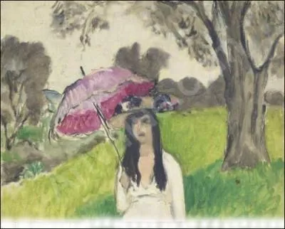 Qui a peint Jeune fille  l'ombrelle rose ?