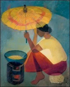 Qui a peint Femme  l'ombrelle ?