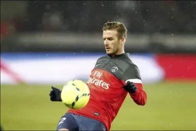En quelle anne est n David Beckham, la nouvelle star du PSG ?