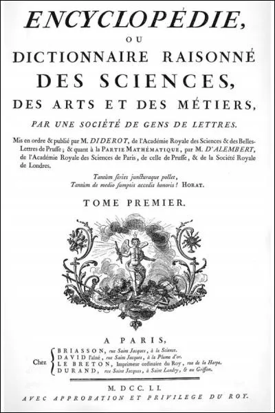 L'Encyclopédie, ouvrage réunissant la pensée et le savoir du XVIIIe siècle, a été écrite avec la collaboration de nombreux philosophes de l'époque. Mais quels en sont les deux directeurs ?