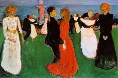 Ce peintre expressionniste expose à Oslo en 1900 ce tableau  La danse de la vie , considéré comme une synthèse de ses oeuvres précédentes ... .