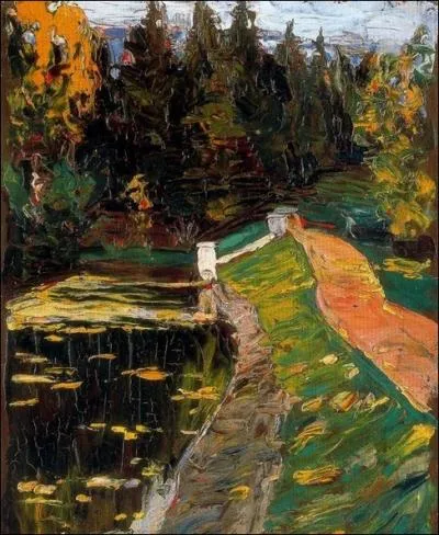 La peinture de cet artiste russe semble encore  cette poque proche du no-impressionnisme comme le tmoigne ce tableau de 1901... ...