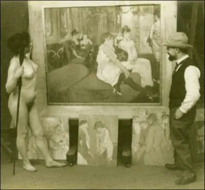 Quel peintre, ici avec un de ses modles, meurt  l'ge de 37 ans le 9 septembre 1901 ?